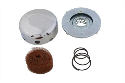 HARLEY Glatter Chrom J-Slot Luftfilter Passend für 1941-1948 UL, 1941-1952 WL,