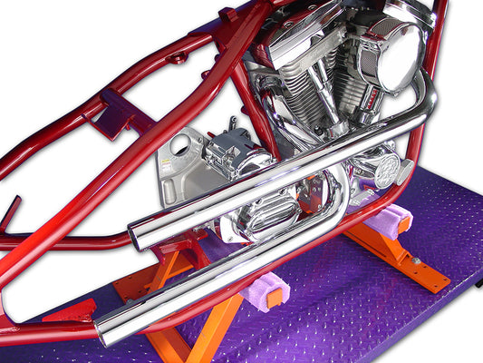 HARLEY Wyatt Gatling Luftfilter Glatt Chrom Passend für 1990-2015 FXST, 1990-2015 FLST, 1990-2007 FL