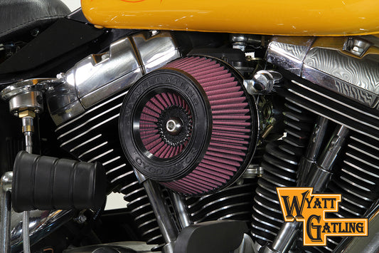 HARLEY Wyatt Gatling Luftfilter-Baugruppe Passend für 1993-2007 FXST, 1993-2007 FXD,