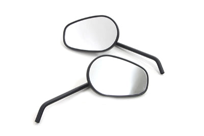 HARLEY Sidewinder Mirror Set with Round Stems Black fits 0- All, models for left and right side application