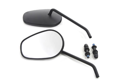 HARLEY Sidewinder Mirror Set with Round Stems Black fits 0- All, models for left and right side application