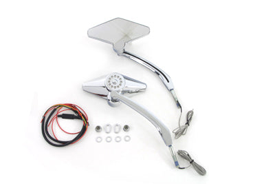 HARLEY Diamond Shape Spiegel Set mit Billet Stielen Passend für 0- Alle, Modelle für linke und rechte Anwendung
