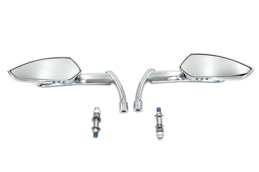 HARLEY Teardrop Apache Style Spiegelset Billet Chrom Passend für 1965-UP Alle Modelle, für linke und rechte Seite