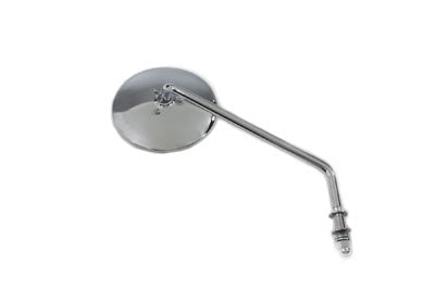 HARLEY Round Mirror Stainless Steel with Billet Stem fits 1965-UP All, models for right side application