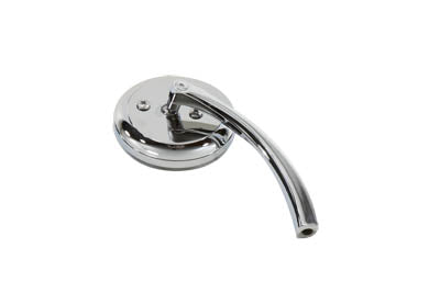 HARLEY Round Mirror Chrome with Billet Stem fits 1965-UP All, models for left or right side application