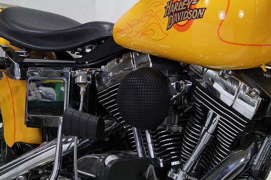 HARLEY Schwarzer Wyatt Gatling Luftfilterbaugruppe Passend für 1993-2007 FXST, 1993-2007 FXD,