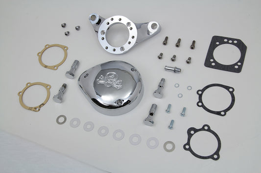 HARLEY Chrom Wyatt Gatling Luftfilter-Baugruppe passend für 1993-2007 FXST, 1993-2007 FXD,