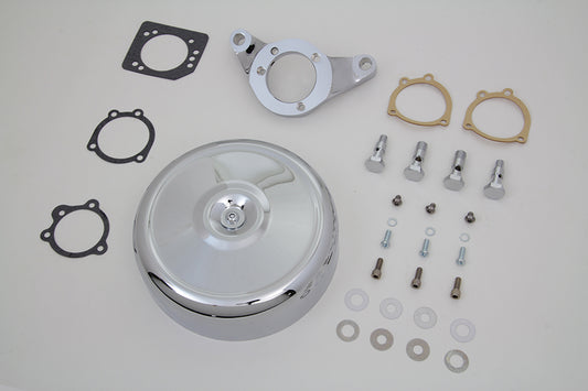 HARLEY Chrom Wyatt Gatling Luftfilter-Baugruppe passend für 1993–2007 FXST, 1993–2007 FXD,