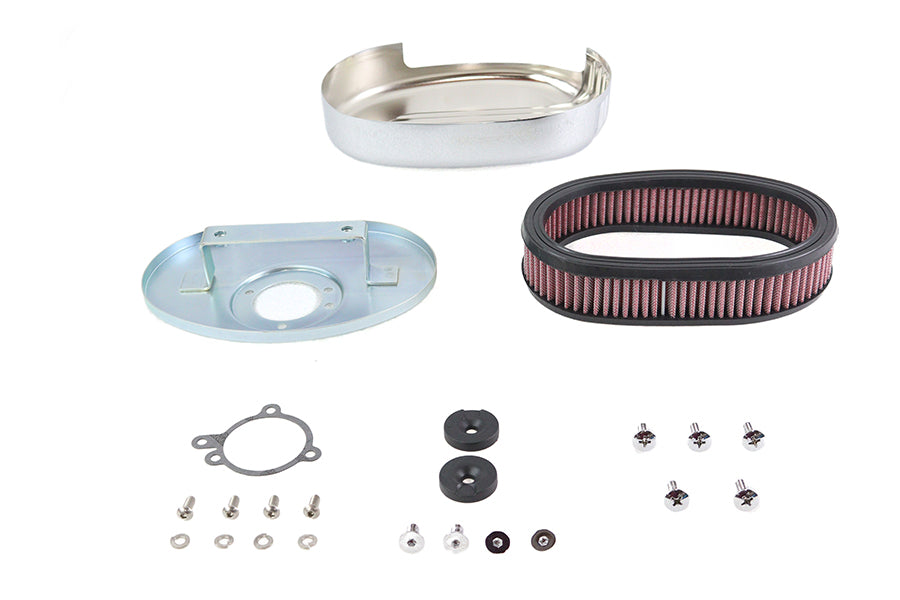 HARLEY Shorty Oval Air Cleaner Kit Chrome fits 1986-2006 XL,