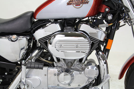 HARLEY Verchromter Wyatt Gatling Luftfilter für XL Modelle ab Baujahr 1991,