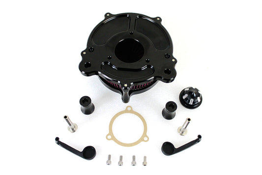 HARLEY Exposed Filter Luftfilter-Kit Schwarz Passend für 2001–2015 FLST, mit Vergaser oder EFI 1999–2015 FX