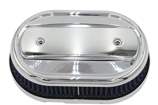 HARLEY M8 Oval Luftfilterabdeckung Kit Chrom Passt 2018-2024 FLST, 2018-2024 FXST, 2017-UP FLT,