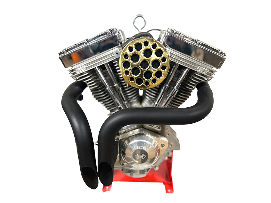 HARLEY Wyatt Gatling Brass Drilled CV Air Cleaner fits 1988-2006 XL, 1993-2006 FX,