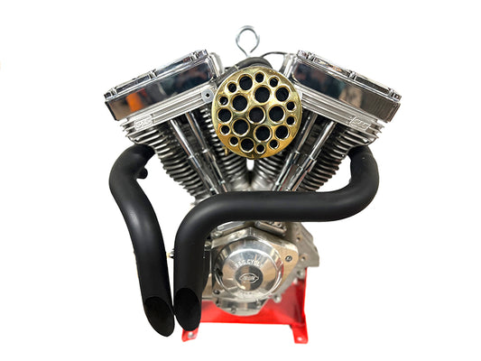 HARLEY Wyatt Gatling Brass Drilled CV Air Cleaner Fits 1988-2006 XL, 1993-2006 FX,