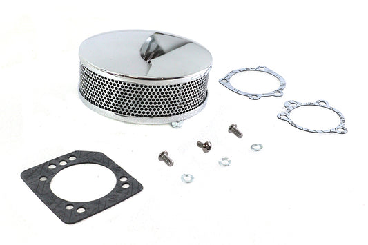 HARLEY Wyatt Gatling Round Air Cleaner Chrom passend für 1972-1984 FL, 1972-1984 FX, 1984-1989 FXST,