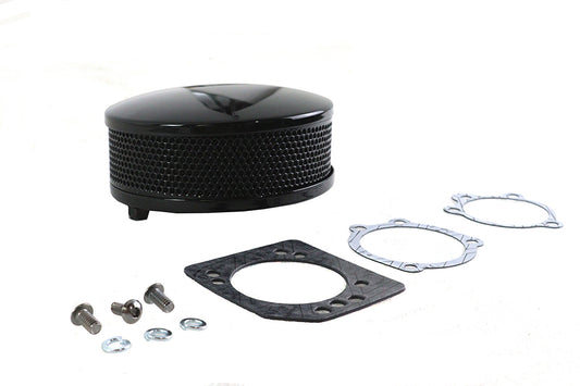 HARLEY Wyatt Gatling Round Luftfilter Schwarz Passend für 1972-1984 FL, 1972-1984 FX, 1984-1989 FXST,