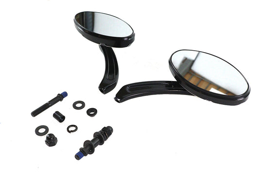 HARLEY Wyatt Gatling Rechteckspiegel Set Schwarz Passend für 0- Custom, Anwendung