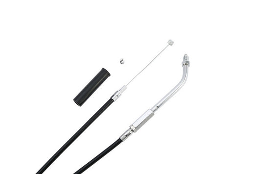 Custom Chrome HARLEY BLACKTHROTTLE-CABLE PRE-95 HOUSING 38" FREE 3.43" ELBOW 45°