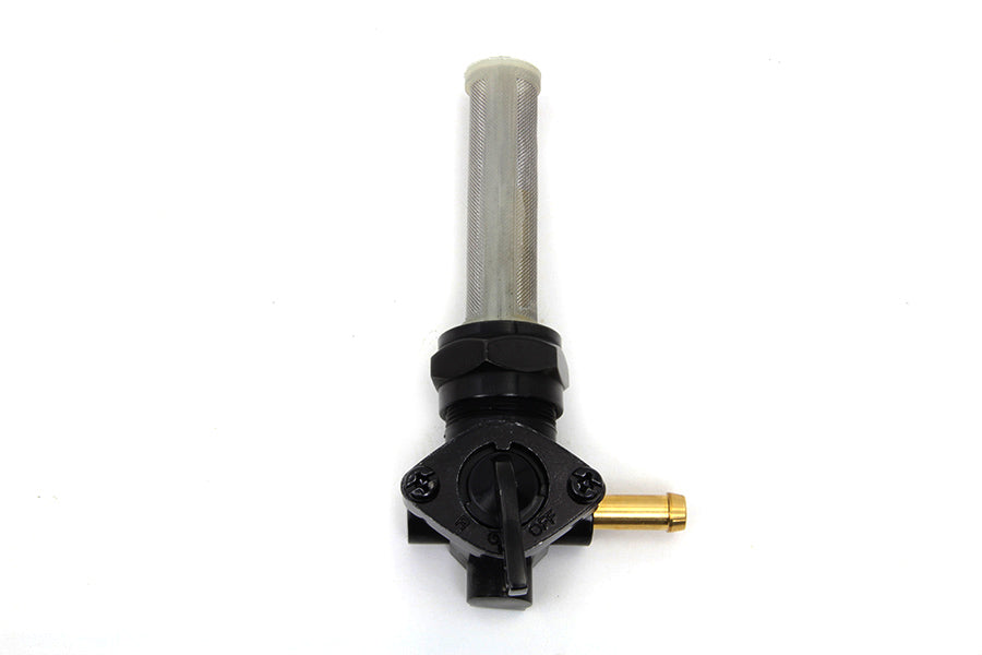 HARLEY Black Petcock with Right Outlet and Nut fits 1975-1984 FL, 1975-1984 FX, 1984-1994 FXST, 1986-1994 FLST, 1975-1995 XL, 1982-1984 FXR