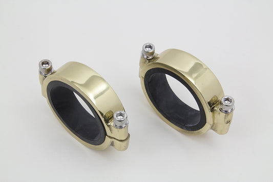 HARLEY Brass Intake Manifold Clamp Set fits 1978-1984 FL, 1978-1984 FX, 1978-1984 XL,