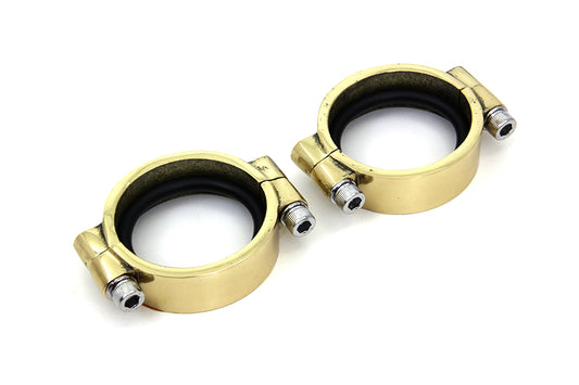 HARLEY Brass Intake Manifold Clamp Set Fits 1957-1977 XL, 1955-1977 FL, 1971-1977 FX,