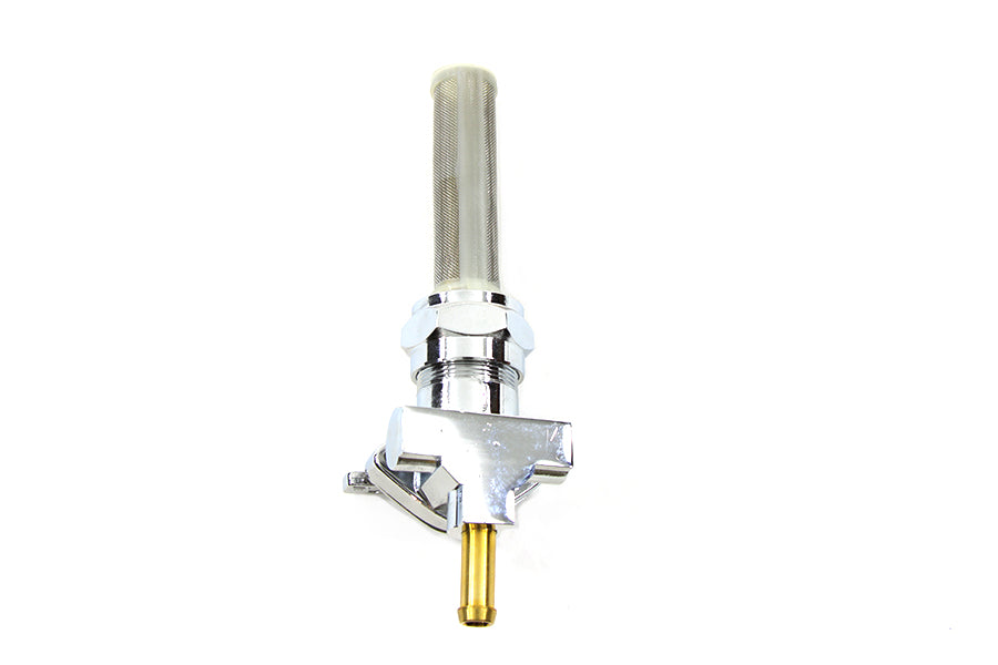 HARLEY Chrome Petcock with Straight Outlet and Nut fits 1975-1984 FL, 1975-1984 FX, 1984-1994 FXST, 1986-1994 FLST, 1975-1995 XL, 1982-1984
