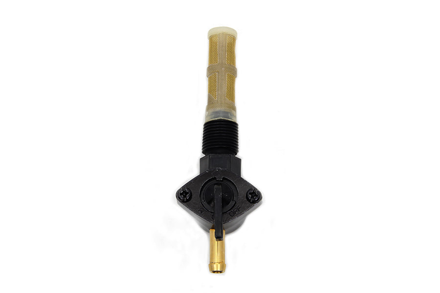 HARLEY Petcock Straight Outlet Black fits 1965-1974 FL, 1971-1974 FX, 1955-1974 XL,