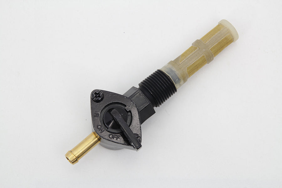 HARLEY Petcock Straight Outlet Black fits 1965-1974 FL, 1971-1974 FX, 1955-1974 XL,