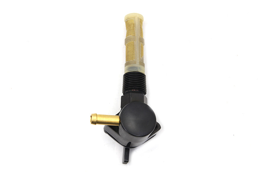 HARLEY Petcock Right Outlet Black fits 1965-1974 FL, 1971-1974 FX, 1955-1974 XL,