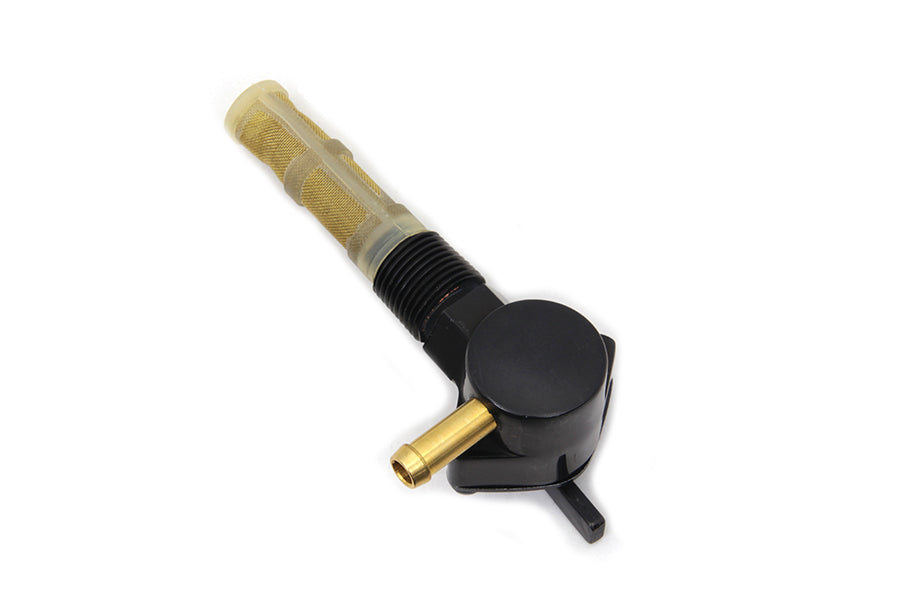 HARLEY Petcock Right Outlet Black fits 1965-1974 FL, 1971-1974 FX, 1955-1974 XL,