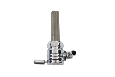 HARLEY Chrome Sifton Ball Petcock with Backward Outlet and Nut fits 1975-1984 FL, 1975-1984 FX, 1984-1994 FXST, 1986-1994 FLST, 1975-1995 XL,