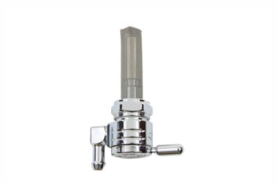HARLEY Chrome Sifton Ball Petcock with Downward Outlet and Nut fits 1975-1984 FL, 1975-1984 FX, 1987-1994 FXST, 1986-1994 FLST, 1975-1995 XL,