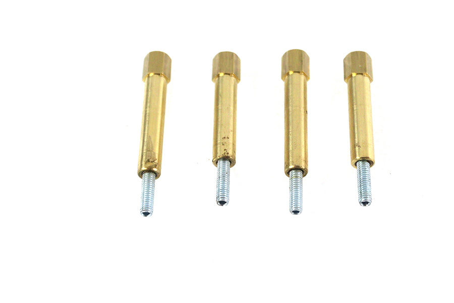 HARLEY Carburetor Float Bowl Speed Screw Set Brass fits 0- Custom, application for flatside Mikuni carburetors