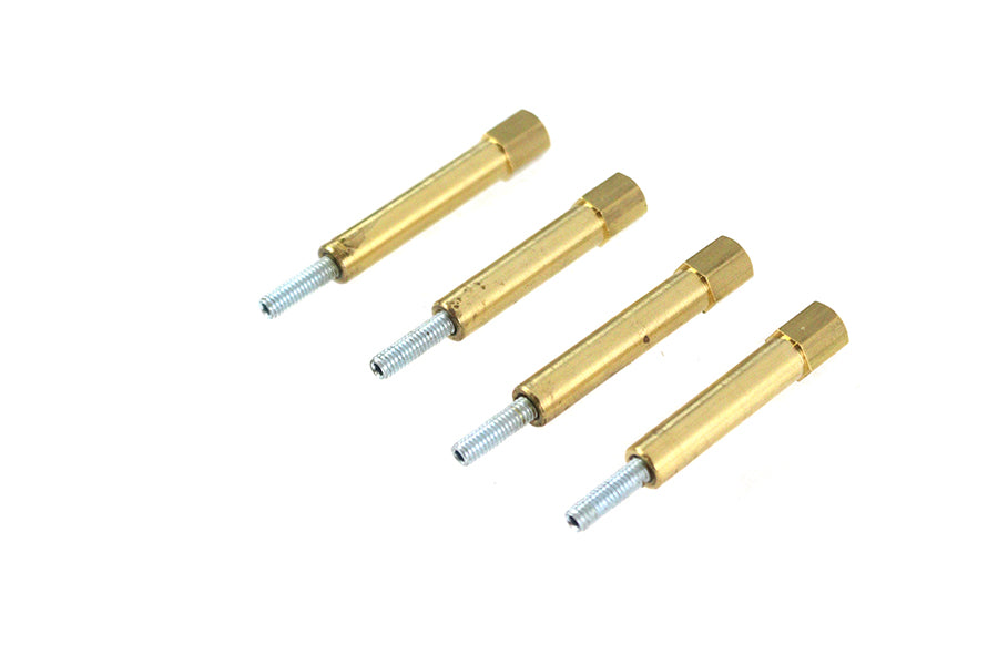 HARLEY Carburetor Float Bowl Speed Screw Set Brass fits 0- Custom, application for flatside Mikuni carburetors