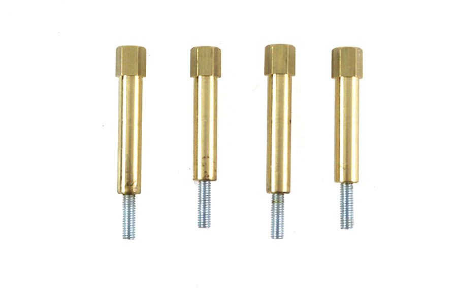 HARLEY Carburetor Float Bowl Speed Screw Set Brass fits 0- Custom, application for flatside Mikuni carburetors