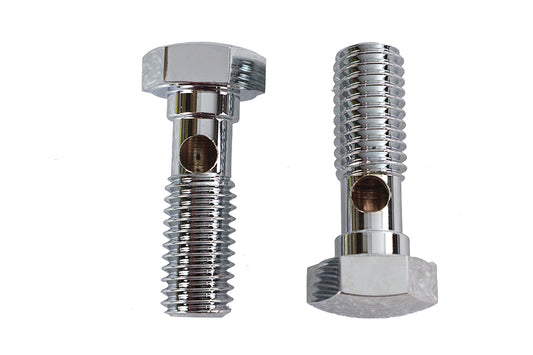 HARLEY Entlüfter-Banjoschrauben-Set Chrom passend für 1992-1998 FXST, 1992-1998 FLST, 1992-1998 FXD, 1992