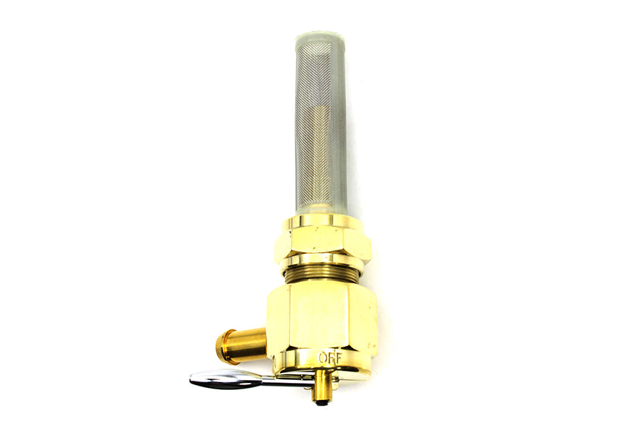 HARLEY Sifton Brass Hex Petcock 90? Left Hand Spigot with Nut fits 1974-1984 FL, 1975-1984 FX, 1984-1994 FXST, 1986-1994 FLST, 1975-1995 XL,