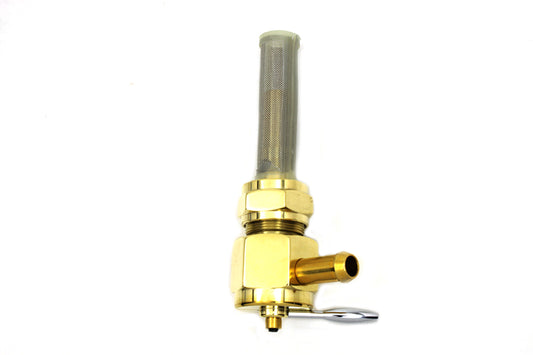 HARLEY Sifton Brass Hex Petcock 90° Left Hand Spigot with Nut Fits 1974-1984 FL, 1975-1984 FX, 1