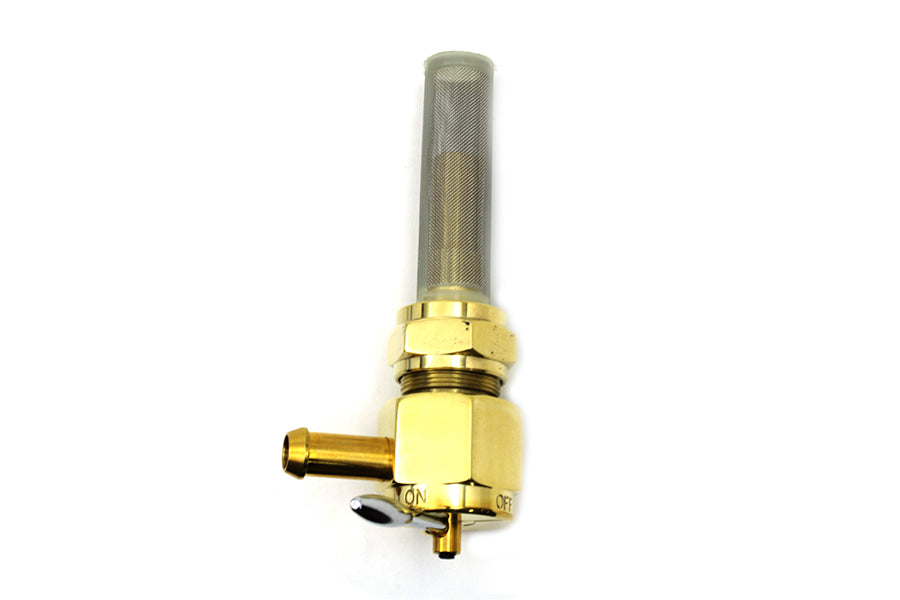 HARLEY Sifton Brass Hex Petcock 90? Left Hand Spigot with Nut fits 1974-1984 FL, 1975-1984 FX, 1984-1994 FXST, 1986-1994 FLST, 1975-1995 XL,