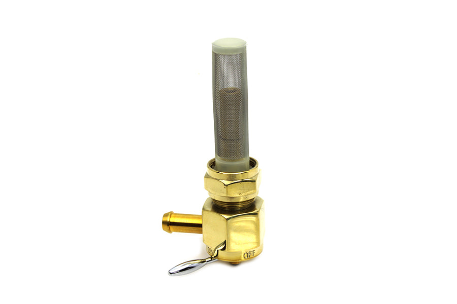 HARLEY Sifton Brass Hex Petcock 90? Left Hand Spigot with Nut fits 1974-1984 FL, 1975-1984 FX, 1984-1994 FXST, 1986-1994 FLST, 1975-1995 XL,