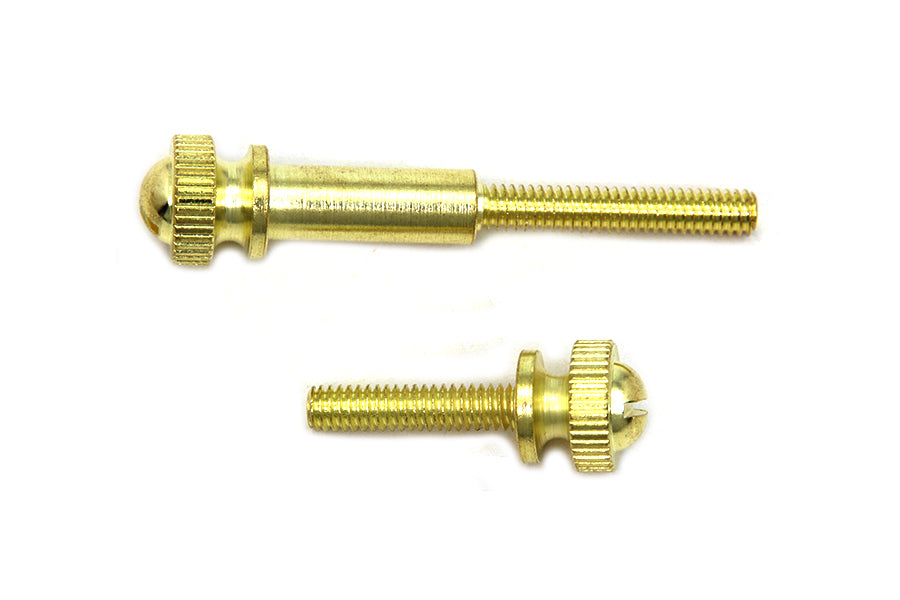 HARLEY OKO Shorty Carburetor Adjuster Screw Set Brass fits 0- Replacement, application for S&S Super E and G carburetor