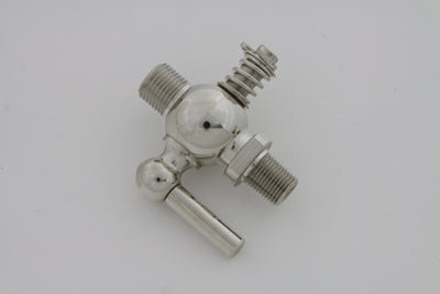 HARLEY Replika Benzinhahn vernickelt passend für 1936-1939 UL, 1915-1926 J, 1930-1936 VL,