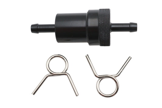 KRAFTSTOFFFILTER, 1/4 Zoll, ALUMINIUM, SCHWARZ