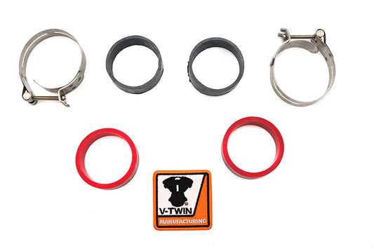 HARLEY Ansaugkrümmer-Schellensatz aus Edelstahl Passend für 1978-1984 FL, 1978-1985 XL,
