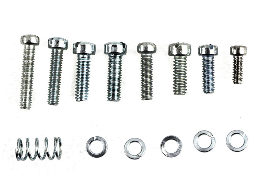 HARLEY Linkert Throttle Lever Replacement Screw and Spring Kit Zinc fits 1941-1965 FL, 1937-1952 WL, 1936-1952 EL,