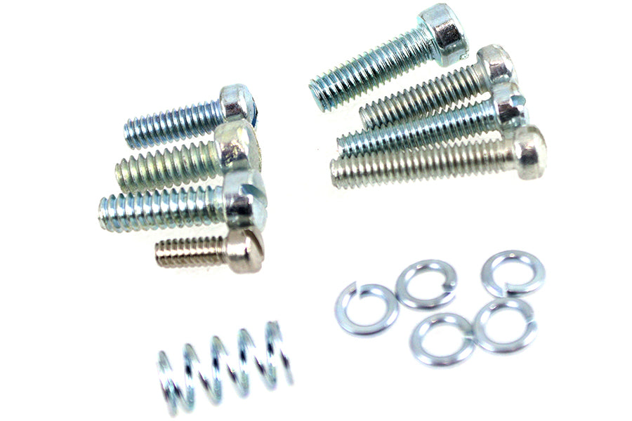 HARLEY Linkert Throttle Lever Replacement Screw and Spring Kit Zinc fits 1941-1965 FL, 1937-1952 WL, 1936-1952 EL,