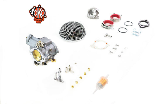 HARLEY OKO 47mm Shorty Vergaser-Kit passend für 1966-1977 FL, 1973-1977 FX, 1966-1977 XL,
