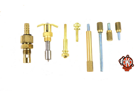 HARLEY Retro OKO Shorty Carburetor Parts Kit Brass fits 0- Universal, fitment, OKO carburetors only