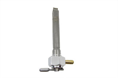 HARLEY Pingel Metric Hex Petcock Left Spigot without Nut Polished Fits 1965-1974 FL, 1971-1974 FX,