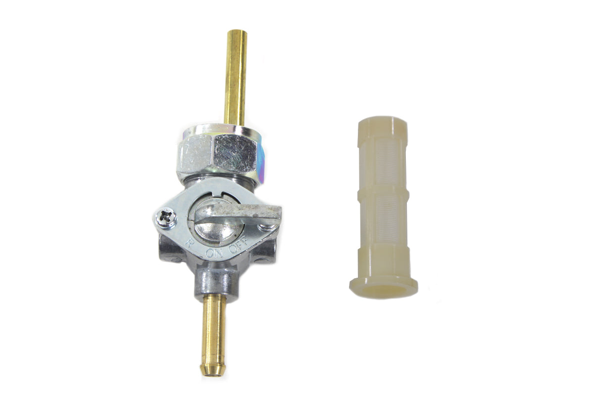 HARLEY Petcock Straight Outlet with Nut Alloy fits 1975-1984 FL, 1975-1984 FX, 1984-1994 FXST, 1986-1994 FLST, 1975-1995 XL, 1982-1994 FXR,
